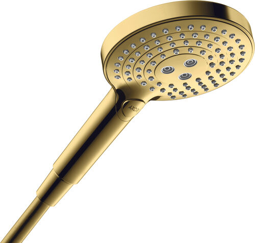 Douche &agrave; main Axor Shower Solutions 120 3-jet EcoSmart Polished gold optic