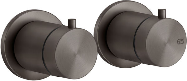 Bade- und Duschenmischer-Endmontageset Gessi 316, &frac12;" Black metal brushed Flessa image number 0