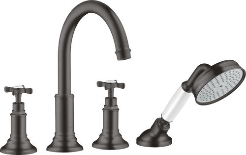 Wannenfüllkombination Axor Montreux 4-Loch brushed black chrome