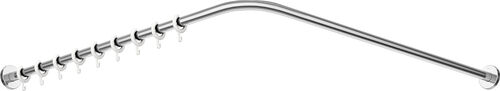 Tringle pour rideau de douche form Hewi 900 Acier inoxydable brillant
