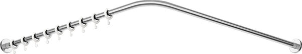 Tringle pour rideau de douche form Hewi 900 Acier inoxydable brillant image number 0