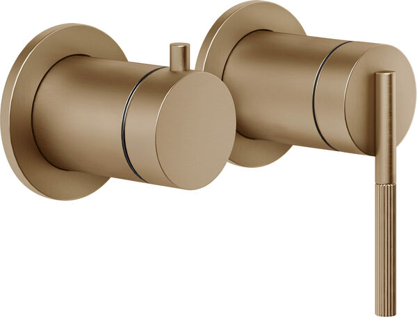 Bade- und Duschenmischer Endmontageset Gessi Ingranaggio warm Steel brushed image number 0