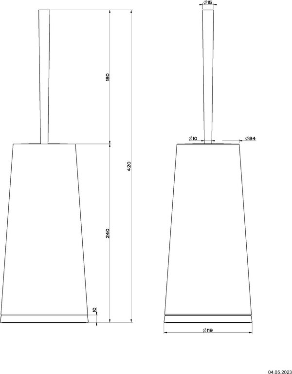 Porte-balai de WC Gessi Cono Chrom&eacute; image number 1