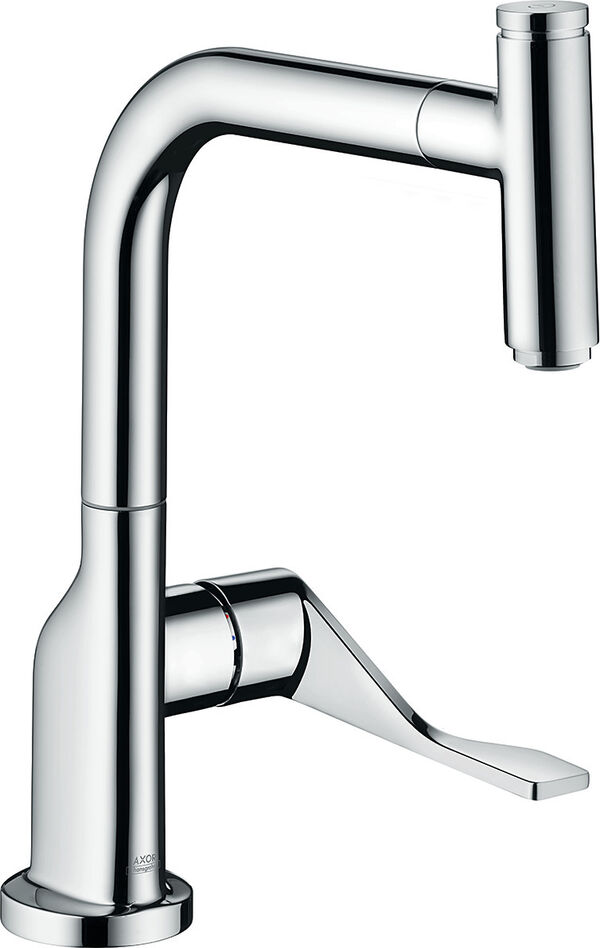 Sp&uuml;ltischmischer Axor Citterio Select, Schwenkauslauf 150&deg;, A 219 mm, Auszugsbrause, Select-Knopf image number 0