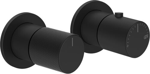 Miscelatore doccia-set di montaggio finale Gessi Habito Nero opaco Diamantato