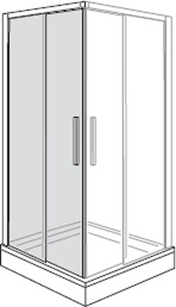 Porte coulissante Alterna liva Silber hochglanzeloxiert Verre clair CareTec Pro image number 0