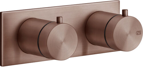Miscelatore da bagno / doccia-set di montaggio finale Gessi 316, &frac12;" Copper brushed Flessa