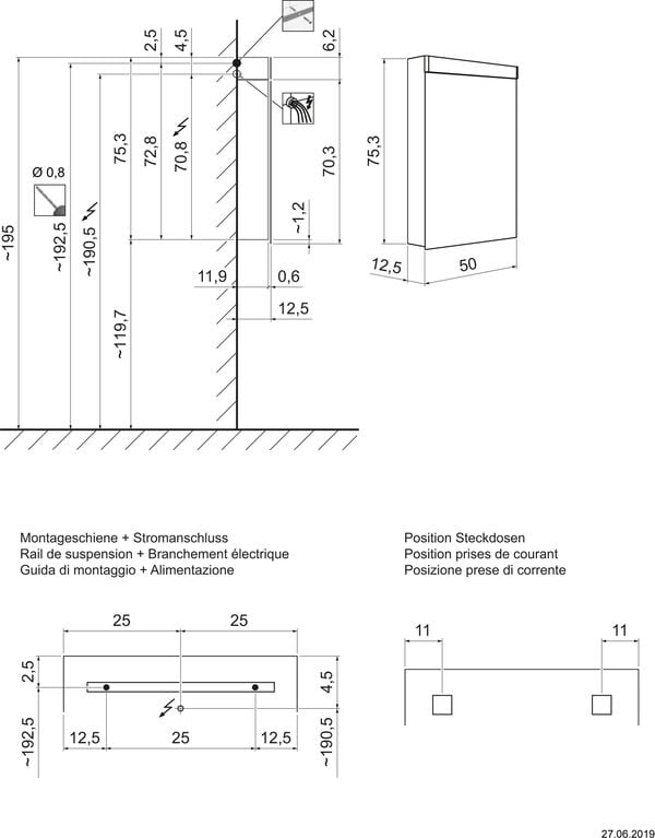 Armoire de toilette Keller Puro LED blanc image number 1