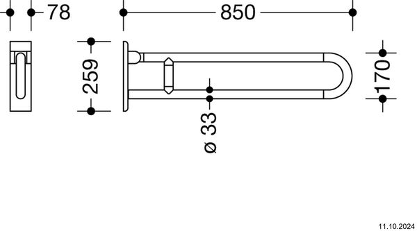 Barre d`appui escamotable Hewi 801 blanc image number 1
