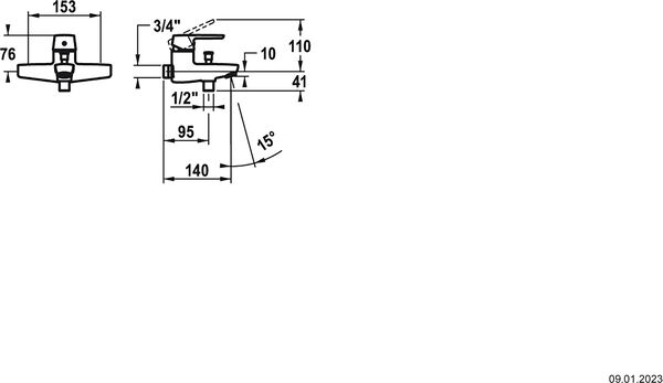 Bademischer KWC Monta Chromeline image number 1