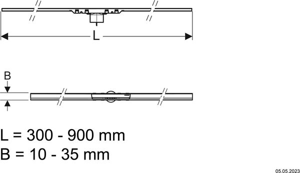 Duschrinne Geberit CleanLine50 schwarzchrom image number 1