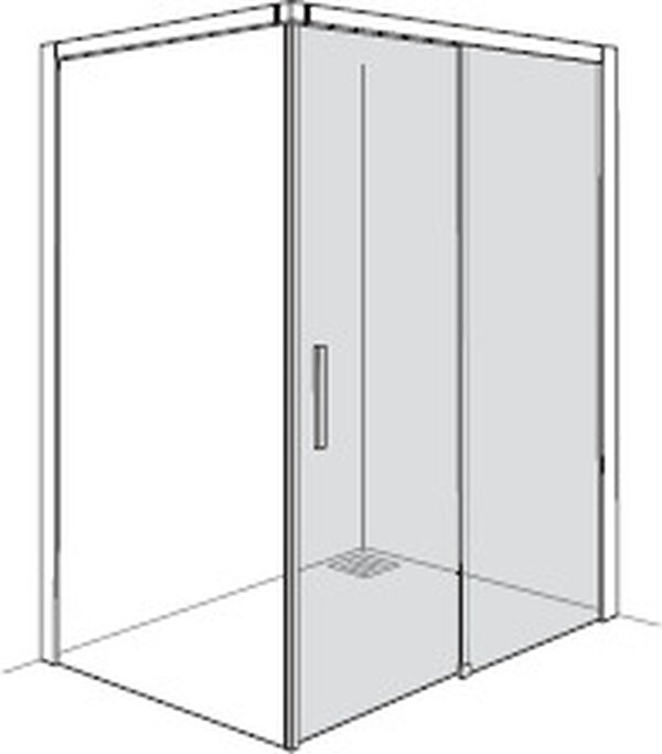 Porta scorrevole Alterna liva per combinazione con pannello battuta a destra larghezza 120 cm image number 0