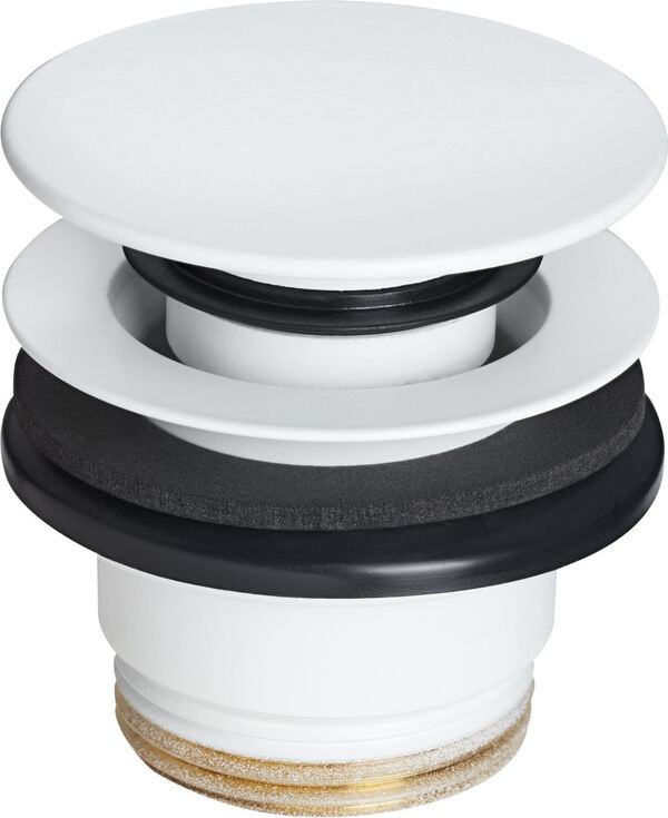 Piletta di scarico Neoperl ClickClack, push-open 1¼" Ø 63 mm, per lavabi con troppopieno image number 0