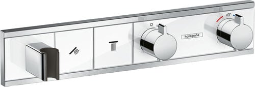Syst&egrave;me de douche Hansgrohe Rain Select Chrom&eacute;-blanc