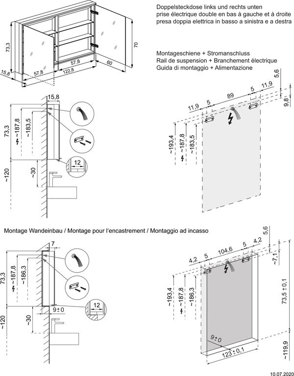 Spiegelschrank Schneider Glow classic HCL Silbereloxiert image number 1