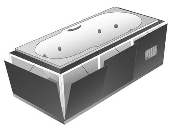 &Eacute;l&eacute;ment de pose pour baignoires Gabag Whirlbox image number 0