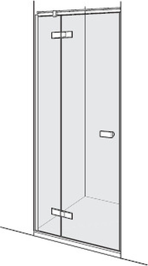 Pendelt&uuml;re Alterna lin.3 Verchromt Echtglas klar CareTec Pro