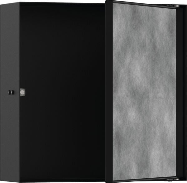 Wandnische Hansgrohe XtraStoris Rock, Edelstahl, 300 x 300 x 100 mm, mit befliesbarer push-open image number 0