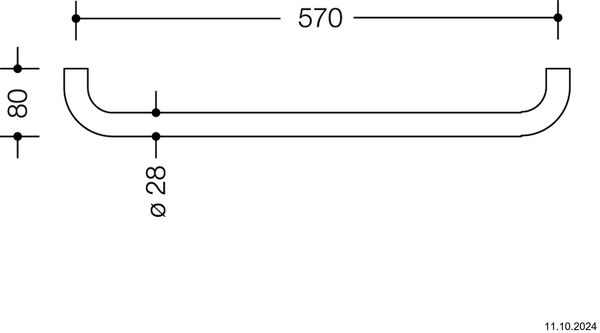 Badetuchstange Hewi Standard Weiss image number 1