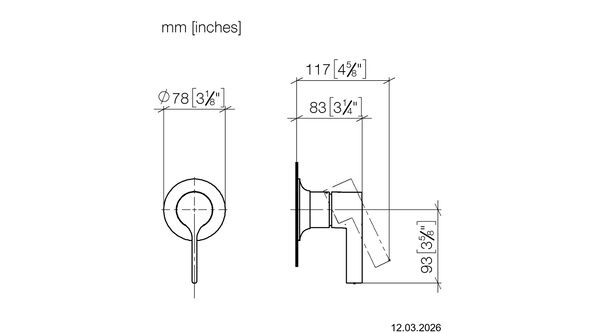 M&eacute;langeur de douche-set de montage final Dornbracht Vaia Bronze bross&eacute; image number 1