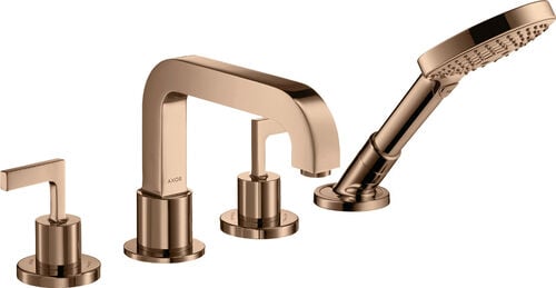 Wannenfüllkombination Axor Citterio 4-Loch polished red gold