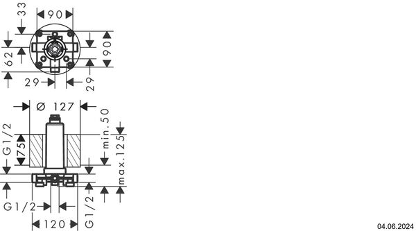 Einbaukörper Axor image number 1