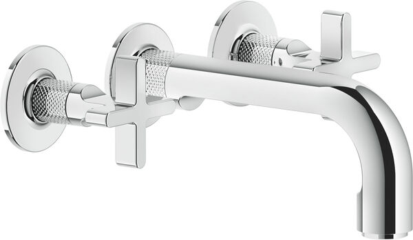 M&eacute;langeur de baignoire 3 trous mural - set de montage final Gessi Inciso Chrom&eacute; image number 0