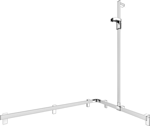 Corrimano doccia con barra doccia Keuco Collection Axess, asta doccia a destra, ottone, completo d image number 0