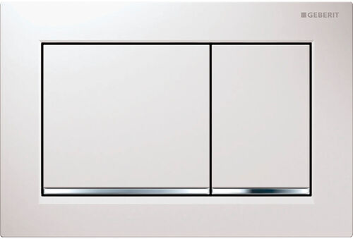 Bet&auml;tigungsplatte Geberit Omega20 square Weiss/Glanz/Weiss