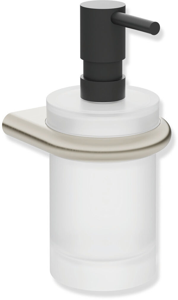 Distributeur de savon ou de d&eacute;sinfectant Hewi System 480 Nickel bross&eacute; T&ecirc;te de pompe noir mat profond image number 0