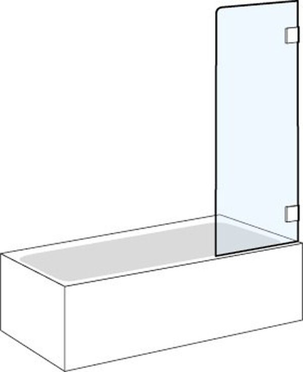 Trennwand Koralle Rubin verchromt Echtglas klar Plus image number 0