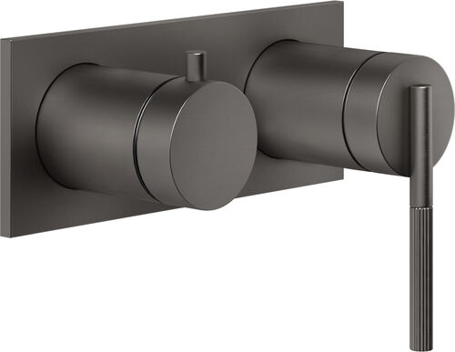 Bade- und Duschmischer Endmontageset Gessi Ingranaggio Black metal brushed