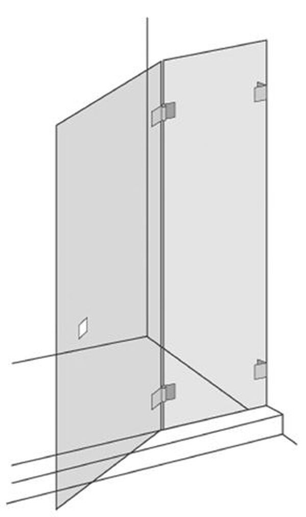 Porta battente Renner Trendline ST, parete laterale fissa a destra, cerniere a destra, larghezza image number 0
