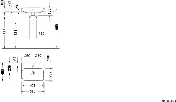 Auflegewaschtisch Duravit Happy D.2 Plus weiss image number 1