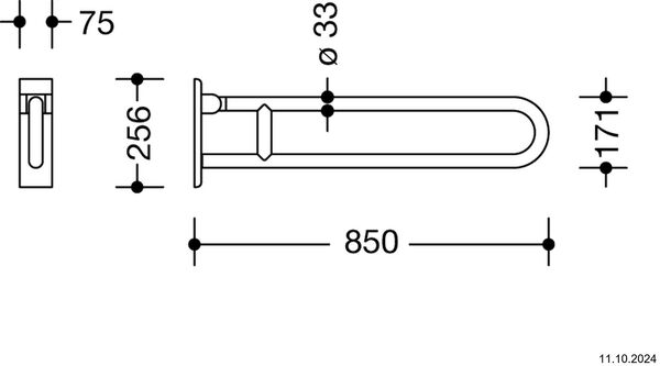 Klappgriff Hewi 805 edelstahl matt image number 1