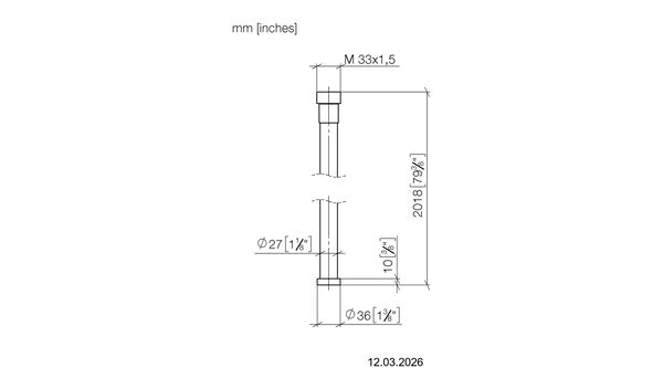 Schlauch Dornbracht Water Tube Kneipp Dark chrome image number 1