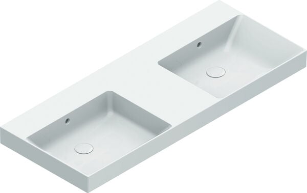 Doppelwaschtisch Catalano Zero 125 x 50 cm Weiss Cleaneffekt image number 0