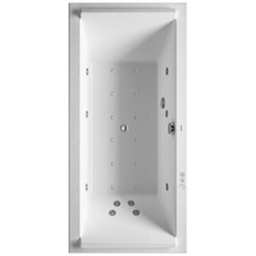 Whirlwanne Duravit Starck weiss Düsen und Garnituren verchromt