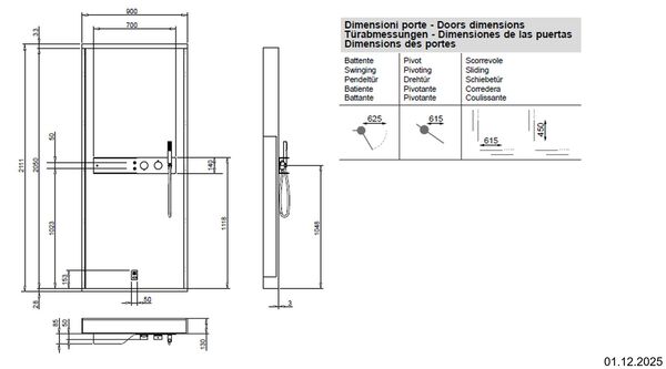 Dampfdusche Ronal Skyfall Shower Silber hochglanz image number 2