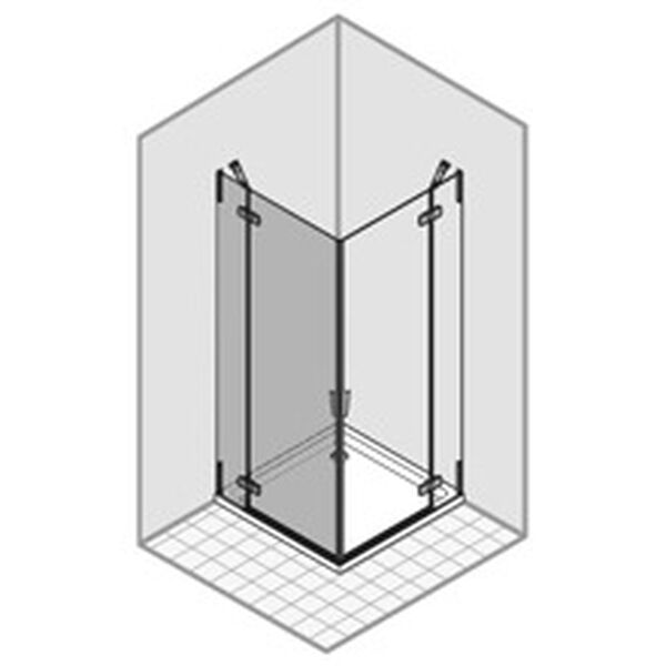 Pendeltüre Duka Pura 5000 verchromt/alu hochglanz Echtglas klar protect image number 0