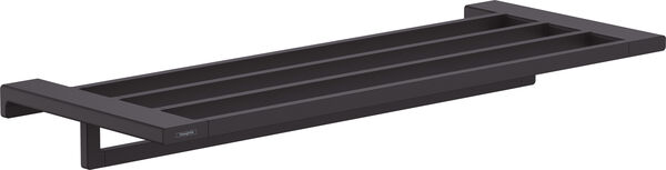 Tablette porte-serviette avec barre à linge Hansgrohe AddStoris noir mat image number 0