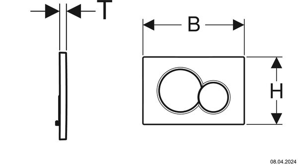 Plaque de d&eacute;clenchement Geberit Sigma01 round Blanc image number 1
