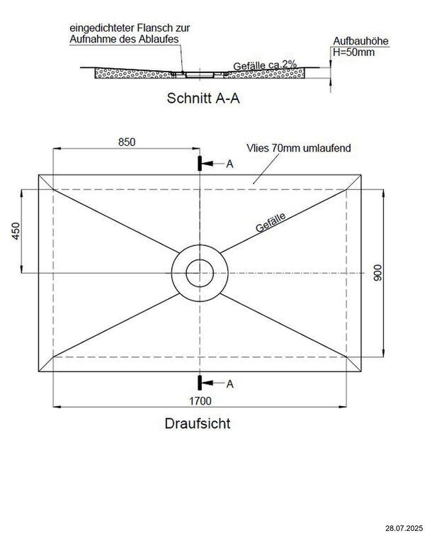 &Eacute;l&eacute;ment de douche Schedel Plan Kessel image number 1