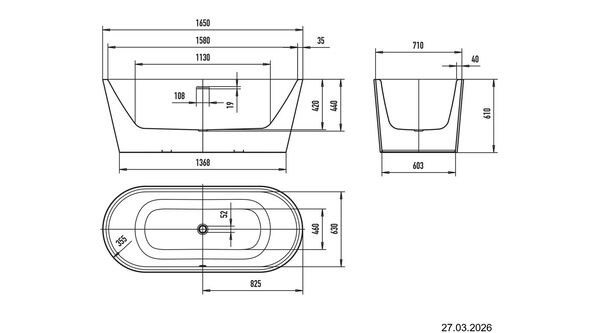 Badewanne Kaldewei Meisterst&uuml;ck Classic Duo Oval Weiss Cleaneffekt image number 1