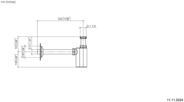 Siphon Dornbracht laiton brossé image number 1