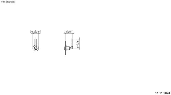 Set de poignée pour robinet Dornbracht Tara. ¾" dark platine mat image number 1