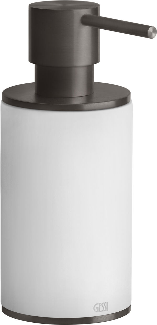 Distributore di sapone Gessi 316, modello d'appoggio recipiente in corian satinato bianco image number 0