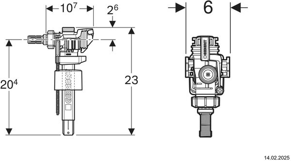 F&uuml;llventil Geberit Typ 383 Universal image number 1