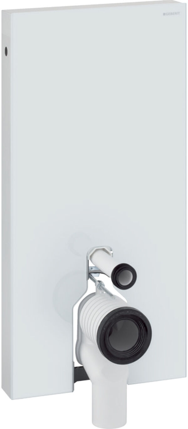 Sanitärmodul Geberit Monolith für Standklosett, H:100-102 cm B: 48,5 cm, T: 10,6 cm Front in Glas weiss image number 0