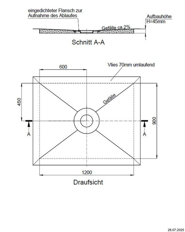 &Eacute;l&eacute;ment de douche Schedel Plan Kessel image number 1